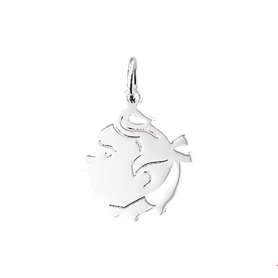 Zilveren kinderkopje meisje 1005212