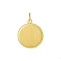 Gouden hanger plaatje 16mm mat 4006190