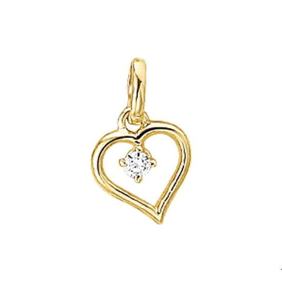 Gouden hanger hart zirkonia 4005748