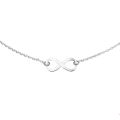 Zilveren collier met infinity 41-45cm