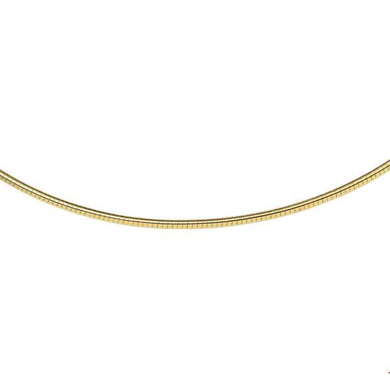 Zilver gl verguld collier 45cm