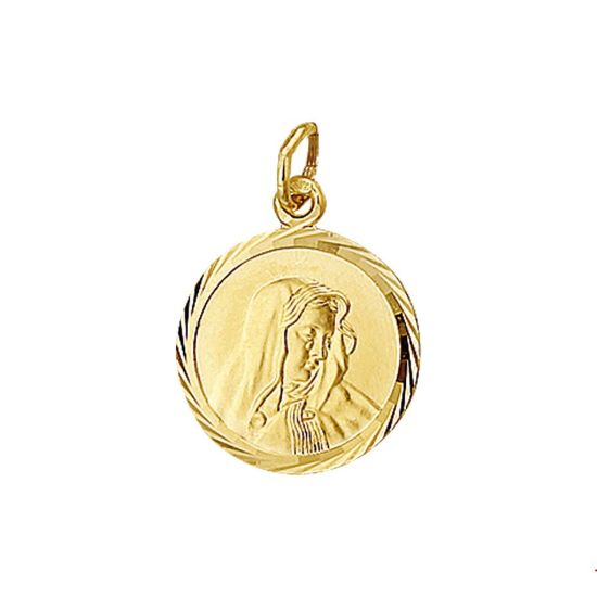 Gouden hanger scapulier 14mm 4010341