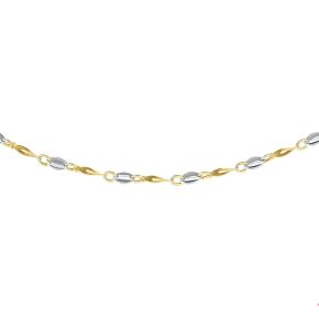Gouden collier bicolor 44cm