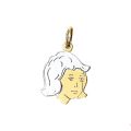 Gouden hanger kinderkopje bicolor meisje 4201250