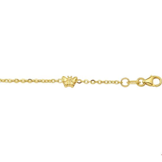 Gouden armband 3x vlinder 11-13cm 4016118
