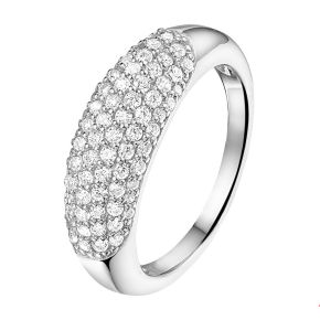 Zilveren ring met zirkonia