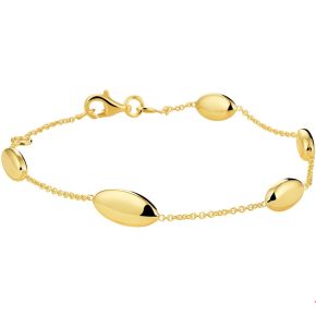 Gouden armband 5xovaal 17-19cm 4018823