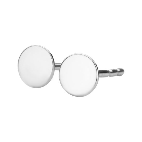 Witgouden oorstekers rond 4mm 4104781
