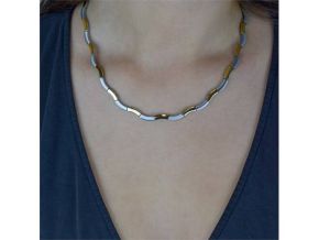 Boccia collier titanium/geel pvd 0844-02