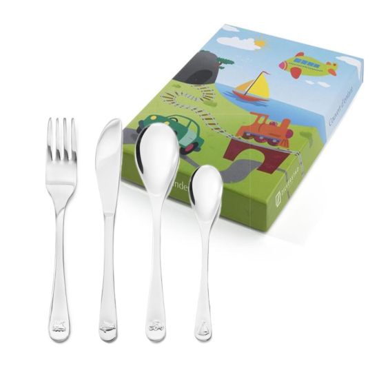 4-delig kindercouvert staal voertuigen 