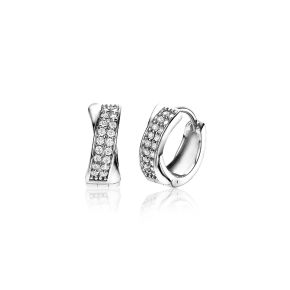 Zilveren oorringen zirkonia ZIO1731
