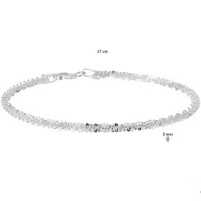 Zilveren armband 3mm 17cm 1021100