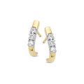 Gouden oorstekers 6x0.03crt H/SI