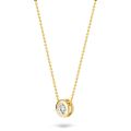 Gouden collier gladom zirkonia 3052YZI