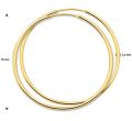 Gouden oorringen 1.5x45mm 4001314