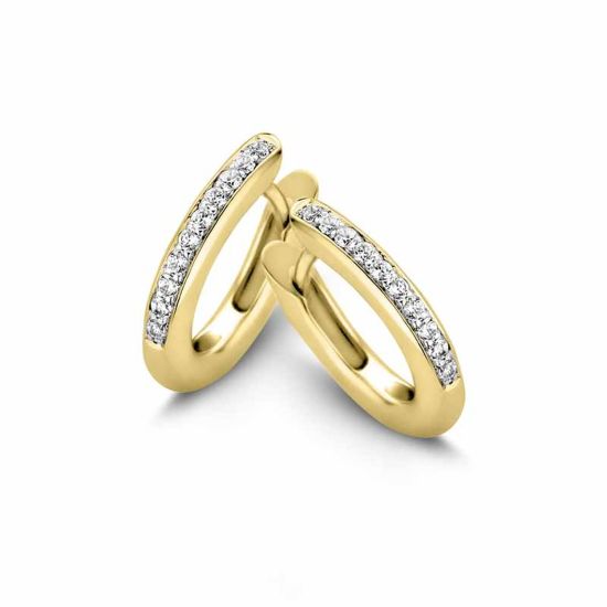 My imenso zilveren oorringen creoli geel verguld