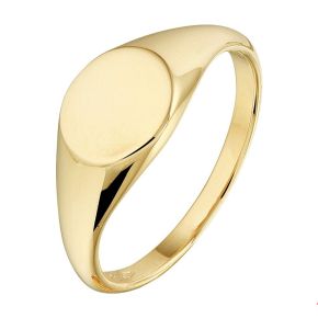 Gouden monogram ring mt17.25 4021076