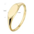 Gouden ring monogram ovaal mt18.5 4021106