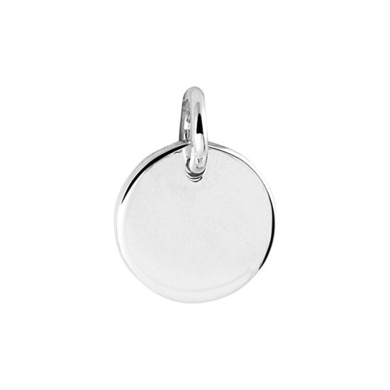 Zilveren hanger rond plaatje 8mm 1330154