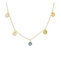 Gouden collier met kleursteen 41-45