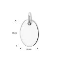 Zilveren hanger ovaal plaatje 1327101