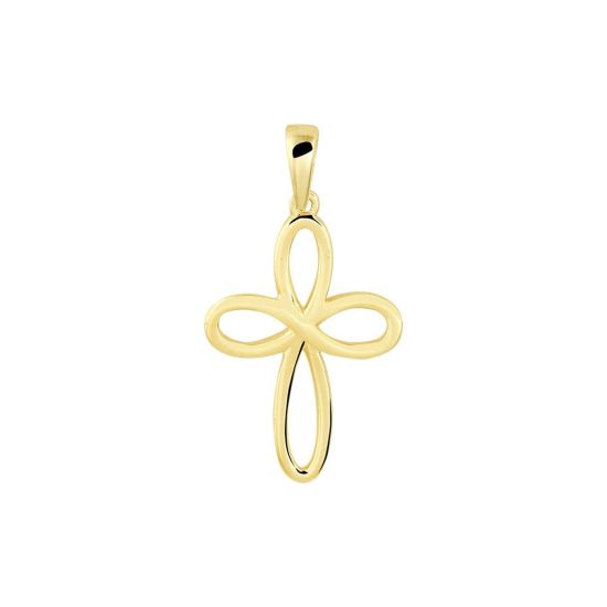 Gouden hanger kruis 12.5x17mm 4022365