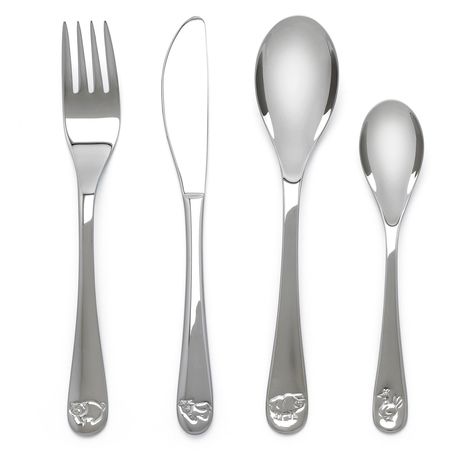 4-delig bestek staal Boerderijdieren 6834070