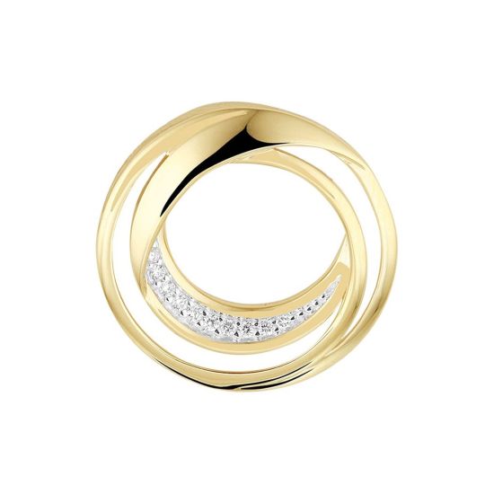 Gouden hanger rond bicolor 0.06H/SI 4022755