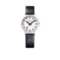 Mondaine horloge dames staal/leer Classic M658.30323.11SBB 
