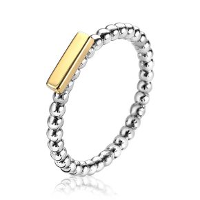 Zilveren ring vergulde staaf ZIR1970-54