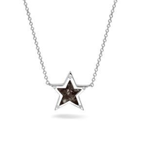 Zilveren collier ster zirkonia 604S