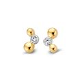 Gouden oorstekers bicolor zirkonia OV425511