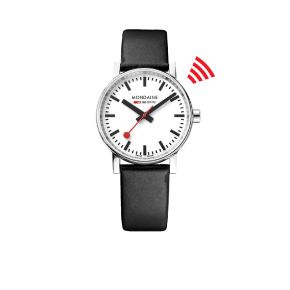 Mondaine Evo2 PayChip MSE.35110.ET - Polshorloge - Leer - Zwart -35 mm