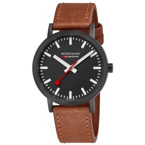 Mondaine Classic M660.30360.64SBG - Polshorloge - Leer - Bruin -40 mm