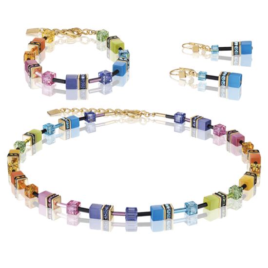 CdL oorhangers multi color/geel 2838/20-1573