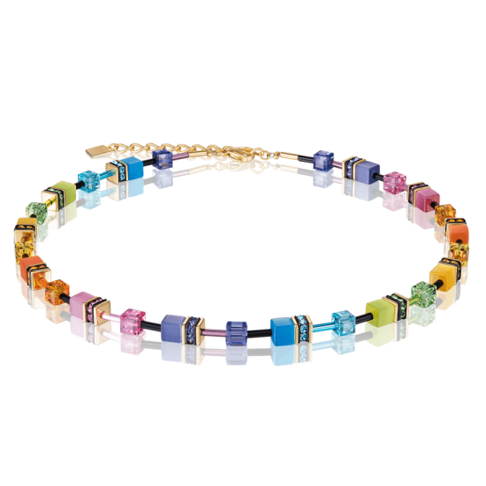 CdL collier multi color geel 2838/10-1573