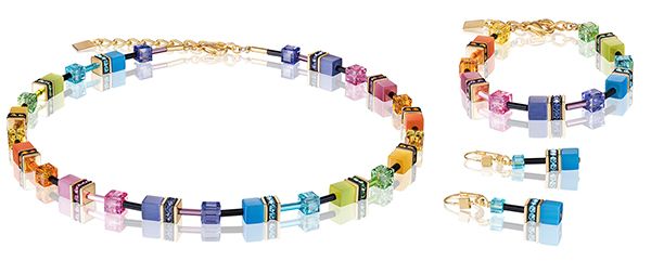 CdL collier multi color geel 2838/10-1573