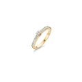 Gouden ring bicolor zirkonia mt54