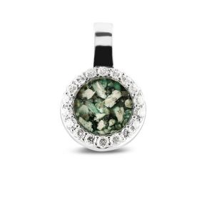 Zilveren hanger rond zirkonia 136S