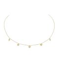 Gouden collier 5 hartjes JKN20023