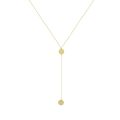Gouden collier Y 2xdisc JKN20044
