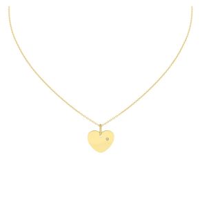 Gouden hanger plaatje hart dia JKP20.054