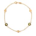 Gouden armband groen zirkonia 19cm BPC01-3227