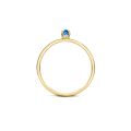 Gouden ring met london blauw topaas  1204YLB/54