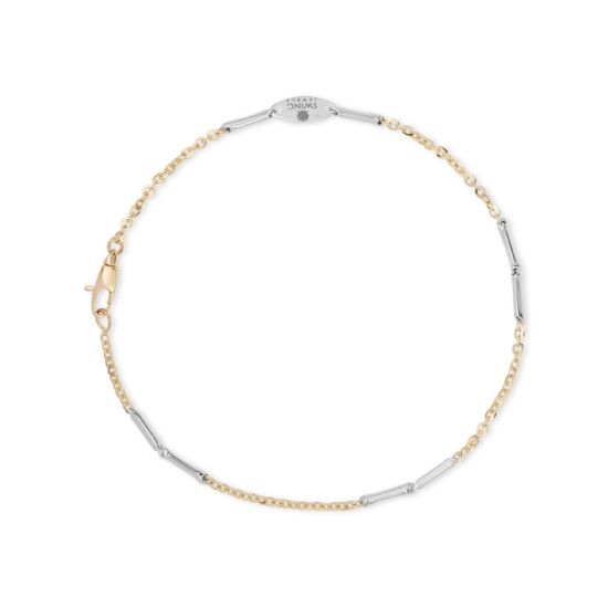 Gouden armband bicolor 18cm BRRR D1B