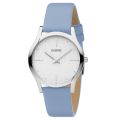 Olympic horloge dames staal/leer blauw OL67DSL002
