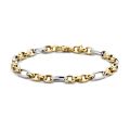Gouden armband bicolor 19cm 2177BGO