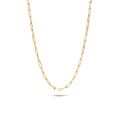 Gouden collier paperclip 45cm 3101YGO