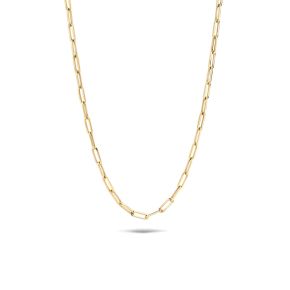Gouden collier paperclip 45cm 3101YGO
