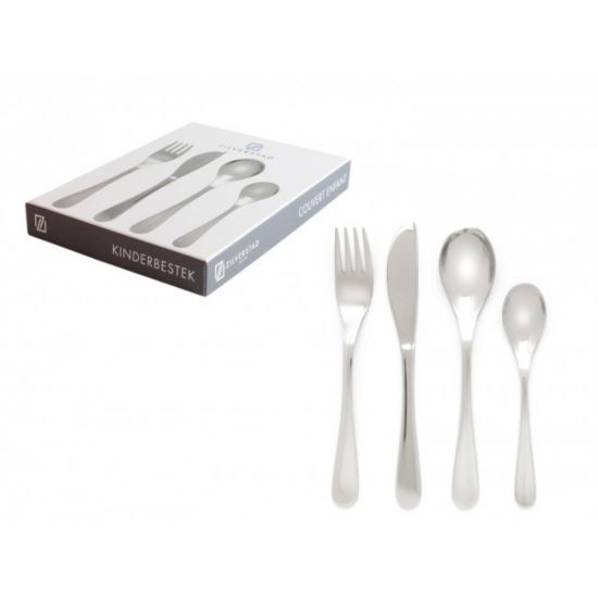 Kinderbestek Glad, 4-delig, RVS ZIL6836070
